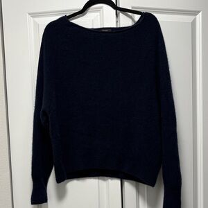 QUINCE Mongolian Cashmere Navy Blue Sweater